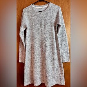 Lou & Grey for Loft gray and white knit sweater dress. Sz S